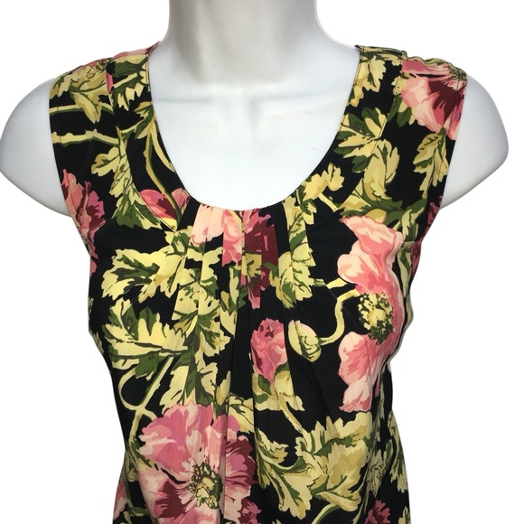TALBOTS Factory Sleeveless Front Pleated Top Blouse - Women’s Medium - Picture 8 of 13